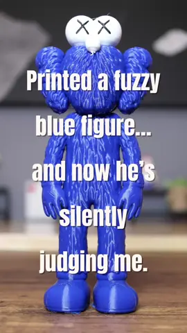 I started this print thinking, “Sweet, a little collectible.” Nah. This man came out lookin' like a rejected Sesame Street villain with designer depression. The texture? Fuzzy. The attitude? Elite. The X-eyes? Judging me for every poor life choice I've ever made. Printed on the Bambu Lab, obviously. Because if I’m gonna traumatize my filament, I might as well do it in 0.08 layer height. He’s weird, he’s blue, and he looks like he charges $3,000 for vibes. But I like him. Follow @infill_and_chill for more ridiculous prints that absolutely no one asked for—but now you kind of want anyway. #3DPrintTimelapse #BambuLabsA1 #InfillAndChill #DesignerToyPrint #FilamentFeels #3DPrintingHumor #WeirdAndWonderful #CollectibleVibes #PrintWhatYouWant #3DPrintArt