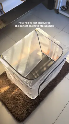 Aesthetic storage box for your toys,books and clothes #aestheticstorage #tidytok #storagebox 