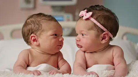 Mad Baby #fyp #twins #funny #interview #newborn 