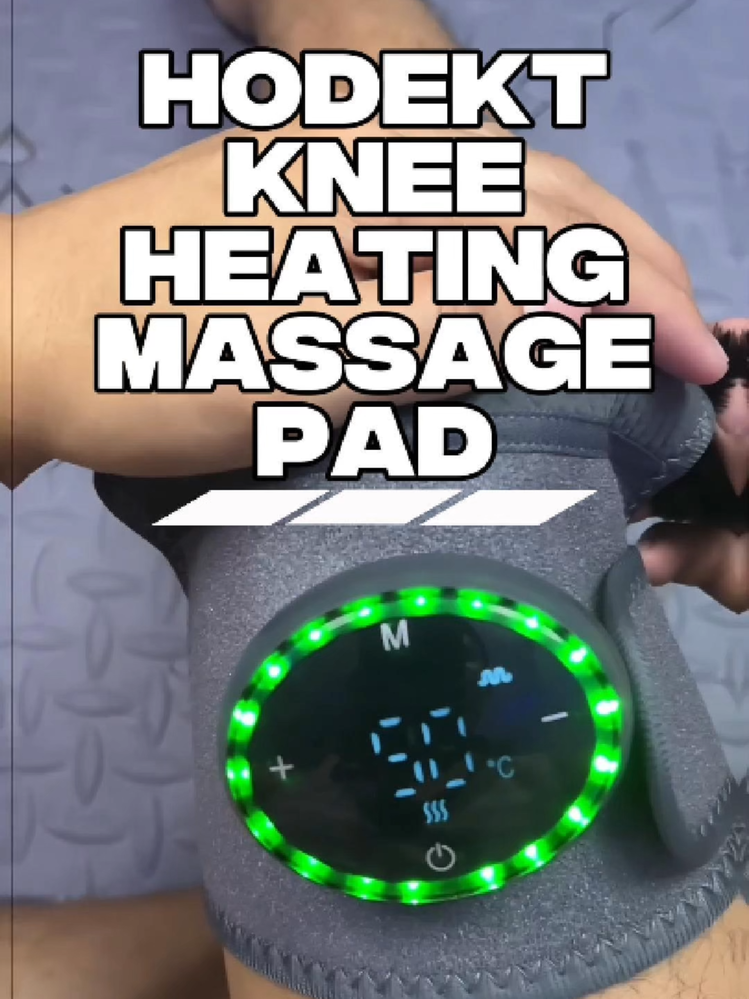 Ito yung Wireless Heating and Massage Pad from Hodekt. Sobrang laking tulong nito sa'kin, pramis. Ang ganda kasi, dahil rechargeable siya, nadadala mo kahit saan. #relax #heatingpad #electricheatpad #massager #hodekt #kneemassager #massage #massager #heater #knees #kneepain
