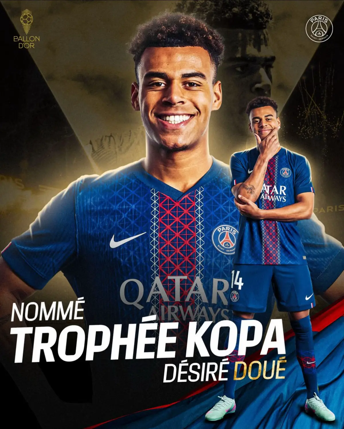 Barcola et Pacho ne sont malheureusement pas dans le top 30 des nominés pour le BO 2025…