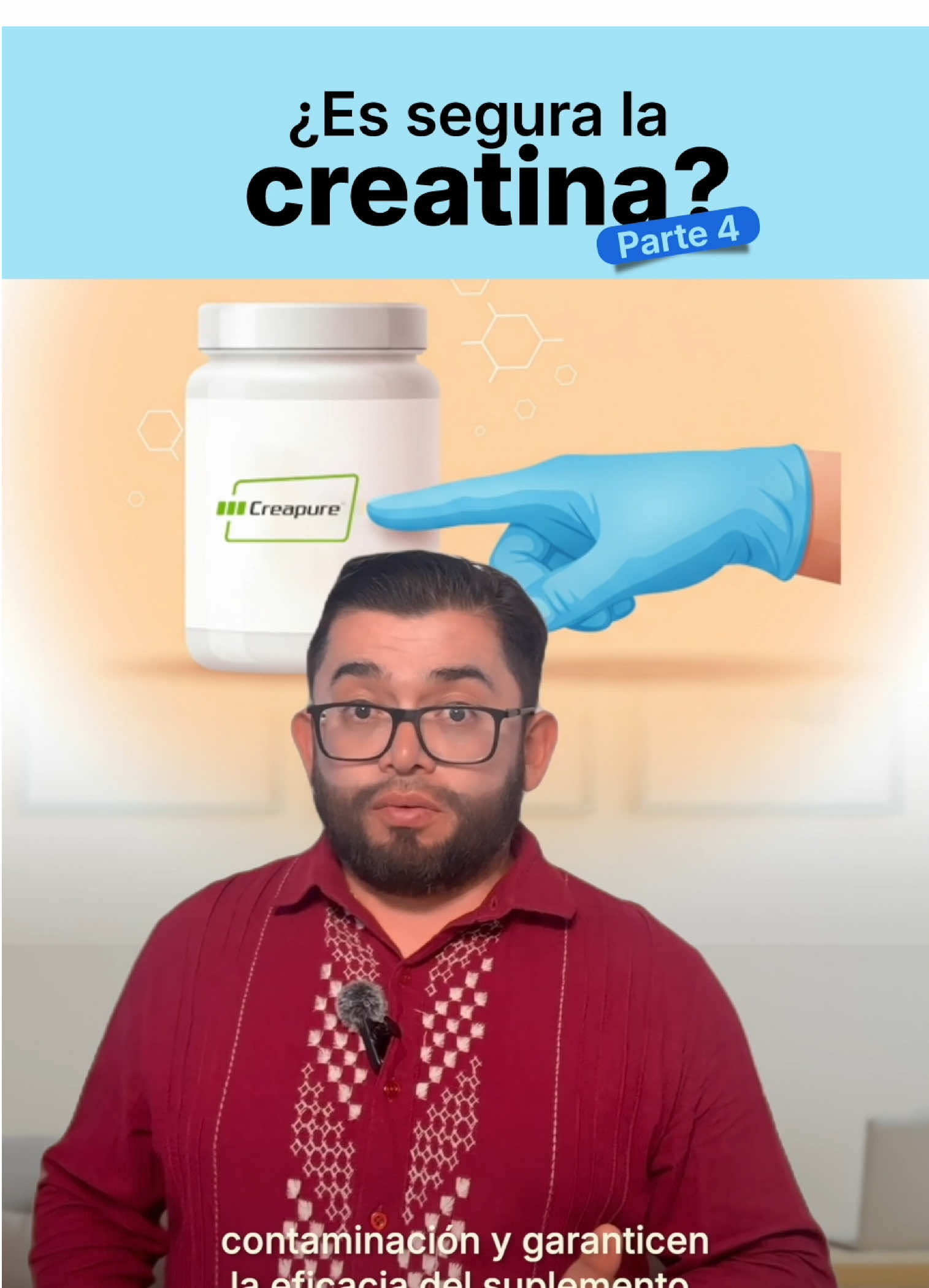 [Parte 4] ¿La creatina es segura? Te explicamos TODO en esta serie de 7 partes: 1️⃣ ¿Qué es la creatina? 2️⃣ ¿Dónde se encuentra? 3️⃣ Beneficios reales en salud y rendimiento 4️⃣ Calidad del suplemento 5️⃣ ¿Cómo tomarla correctamente? 6️⃣ y 7️⃣ Efectos adversos clínicos: Aumento del colesterol, Aumento  de los triglicéridos, trombosis, calvicie, acné, entre otros. 👩‍⚕️👨‍🔬 Consulta siempre con tu médico del deporte y farmacólogo clínico. 📌 Guarda esta serie y compártela con quien está pensando en suplementarse #creatina #suplementacion #medicinadeldeporte #farmacologia #saludmuscular #rendimientodeportivo #creatinamonohidratada