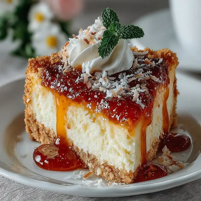 Ingredientes: Base: 200g de biscoito maisena 100g de manteiga derretida Creme: 1 lata de leite condensado 1 caixa de creme de leite 5 colheres (sopa) de Leite Ninho 1/2 xícara de leite 1/2 xícara de coco ralado Cobertura: 1/2 xícara de geleia de pêssego (pronta ou caseira) Coco ralado para decorar Modo de Preparo: Misture o biscoito com a manteiga e forre uma forma. Asse por 10 minutos a 180°C e deixe esfriar. Bata o leite condensado, creme de leite, Leite Ninho e leite. Adicione o coco ralado. Despeje o creme na base e leve à geladeira por 4 horas. Cubra com a geleia e decore com coco ralado. #geleia #pessego #delicacy 