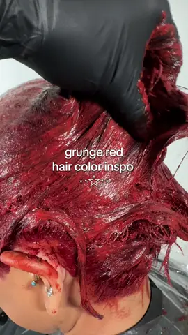 grunge red is timeless 🖤 by #alyssamikaylahair using @framar @K18 Hair @SexyHair @Dyson @SalonCentric #redhaircolor #redhair #haircolorinspo #azhairstylist #phxhairstylist 