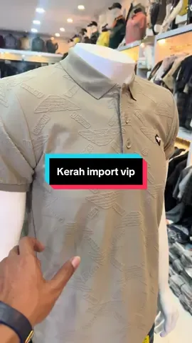 Kerah embos impor vip mewah #styleapin #apinbranded #kaosimport #fyp 