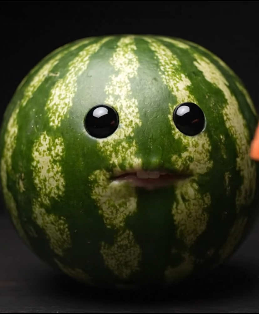fruit eating fruit 🍉🍑 #asmr #ai #fyp #relax #veo3 #cute #cutebaby #fruit #fruits 