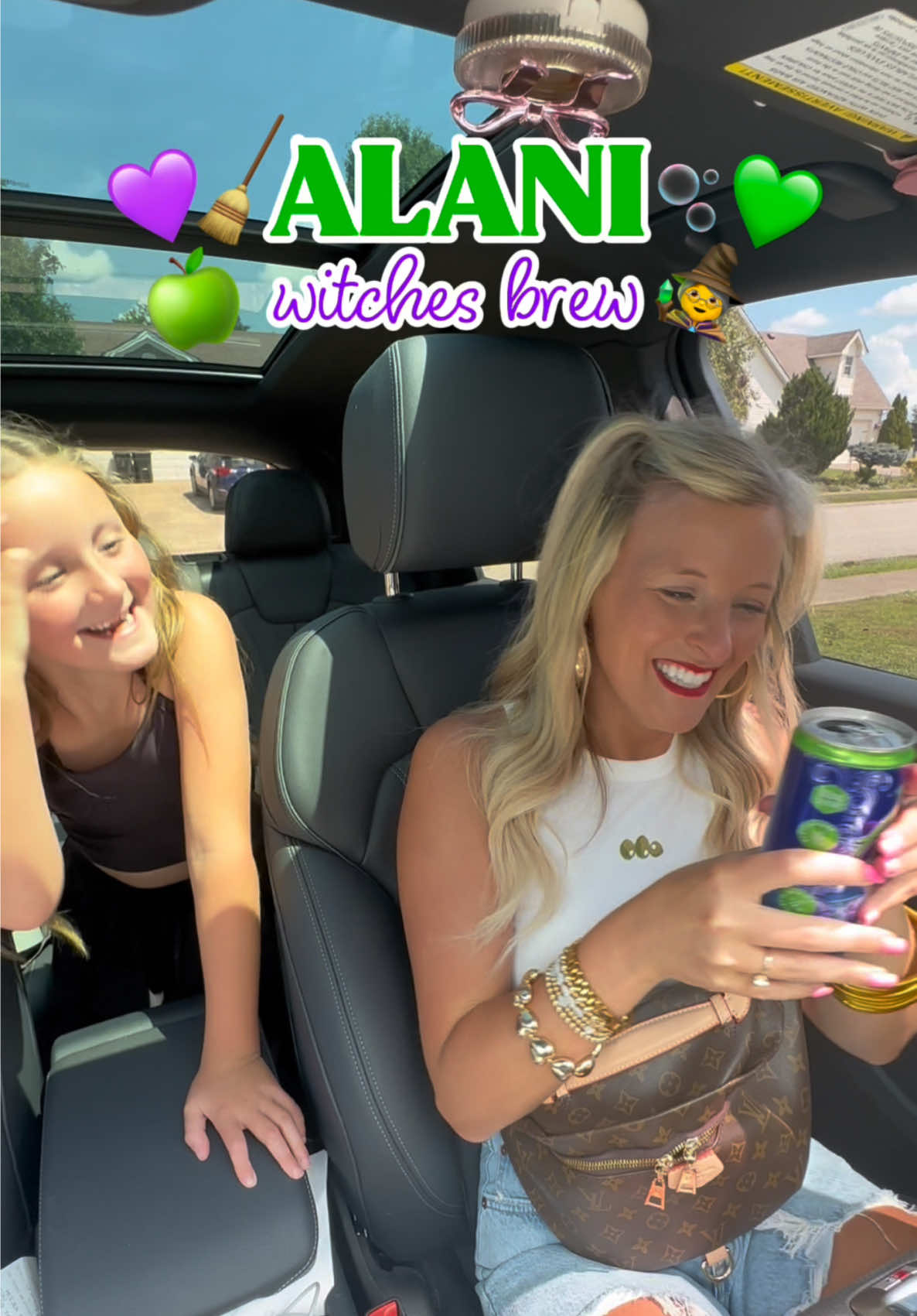 Alani Witches Brew is baacckk! 🤭 & your fave witches are here for it! 💚🧹💜🍏 Gimme all the caramel apple! It’s giving fall vibes! 🍂 #alani #alaninu #alaninuenergy #witchesbrew #caramelapples #caramelapple #energydrinks #fallaesthetic #fyp #fypシ #tastetest #drinkreview #caffeine #energyboost #alaninutrition #witchyvibes #trending #alaniwitchesbrew #energy 