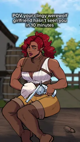 No one reads the caption so she must be in heat with how stuck on Cinna she is. They’re practically knotted together, you might say 😳. #mywerewolfgirlfriend #webtoon #webcomic #wlw #werewolf #yuri #sapphic #comics #monsterlover #monsterromance 