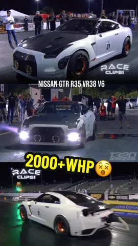 2000+ WHP GTR😵 . . . . . #gtr #r35 #nissan #race #fyp #1320video #dragrace 