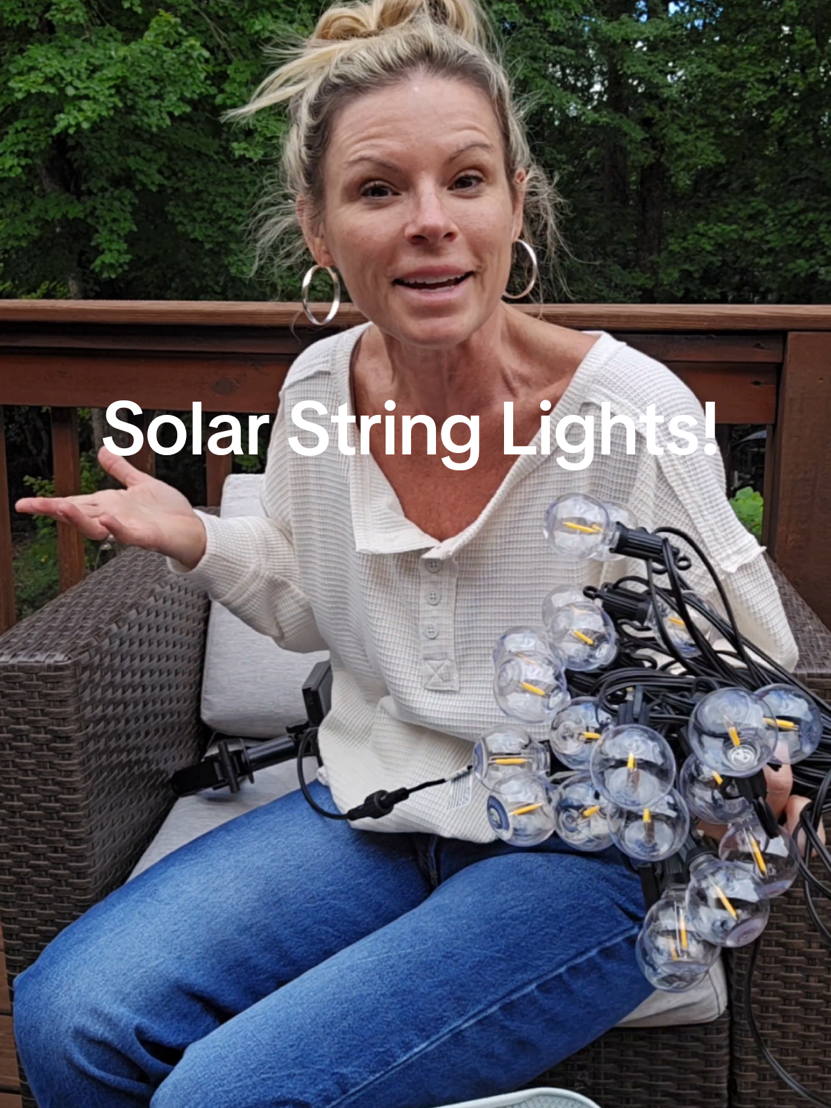 I love anything solar & these remote control string lights are no exception! Easy Installation: Install with convenience using the included remote control and 105 cable ties for quick fixing Long-lasting Illumination: Provides up to 20 hours of light with a single charge Remote Control Functionality: Adjust brightness, lighting modes, and set timers effortlessly with the remote control Versatile Power Options: Solar-powered with an additional USB Type-C port for recharging on cloudy days Warm Ambient Lighting: Ideal for creating a magical atmosphere in various outdoor settings like gardens, weddings, and parties Weather-Resistant: Designed to withstand harsh weather conditions including heat, rain, and wind
