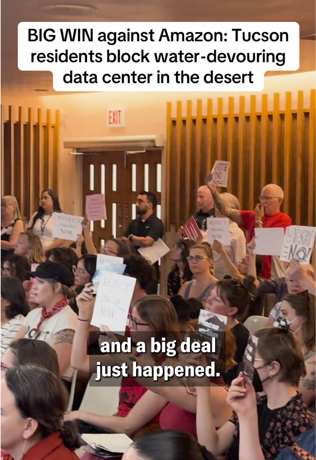 @Dan Lieberman Amazon tried to build a massive, water-consuming data center out in Arizona, called Project Blue. After widespread public outrage, Tucson’s city council unanimously killed it. This is a huge victory for the people of Tucson. By organizing and mobilizing, residents were able to stand up against Big Tech and shut down a project that would’ve harmed their community. 