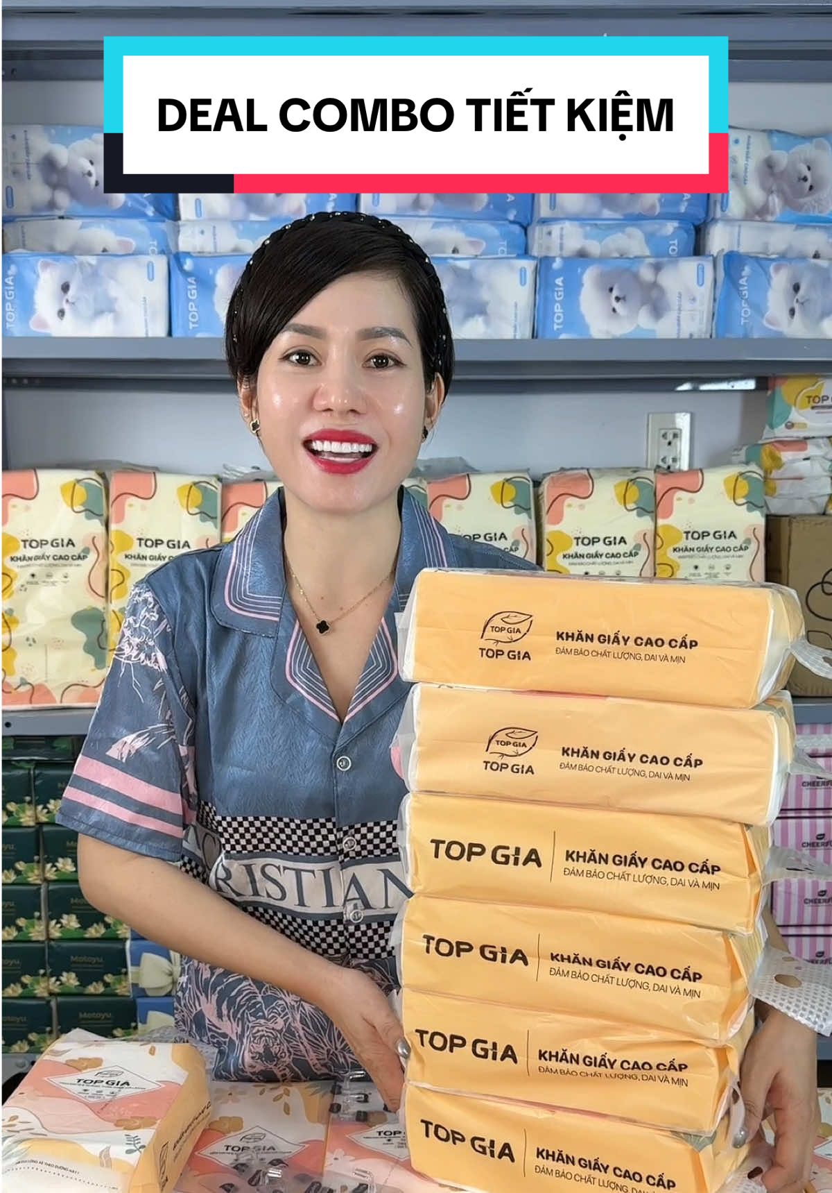 DEAL COMBO TIẾT KIỆM Thùng 6 Bịch Khăn Giấy Tiểu Hạ TOP GIA 4 Lớp Mềm Mịn, Thành Phần Bột Gỗ Tự Nhiên Thân Thiện, Khăn Giấy Vệ Sinh 1000 tờ, 4 lớp Tặng 3 móc treo tiện ích #Cindythuytichcuc 