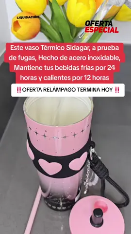 🧊🔥 El vaso térmico que TODAS quieren ya está con 43 % de descuento + cupones extra y envío GRATIS** 💧 A prueba de fugas 🧊 Frías por 24 h / 🔥 Calientes por 12 h ✨ Acero inoxidable + tapa con protector para el popote ¡pero hay más disponibles! 🎁Yo elegí nuevo diseño, rosa con negro, con estrellitas  y corazones incrustados, incluye  una pulsera  🚨 ¡Se están agotando rapidísimo! 🛒 Aprovecha la oferta ahora en TikTok Shop 👇🏻 ¡Compra antes de que se acaben! #tiktokshopcreatorpick  #TikTokbacktoschool  #TikTokShop #DescuentoTikTok #VasoTérmico #OfertasTikTok #Imprescindible #FavoritosTikTok #TikTokFinds #ViralTikTok #CosasQueNecesitas #CupTok #VasoViral #VasoEstiloStanley #TikTokDeals #CompraInteligente #RecomendadoTikTok 