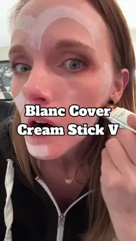 I still don’t understand how this is foundation but it is and it actually does cover. #WhiteFoundation #Foundation #blanccovercreamstickv #elroel #makeup #tiktokshopcreatorpicks 