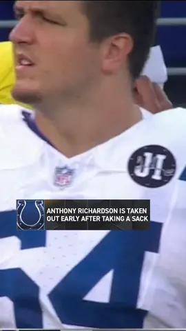 The Colts are not gambling his health 😳 #NFL #indianapoliscolts #anthonyrichardson #injury #sack 