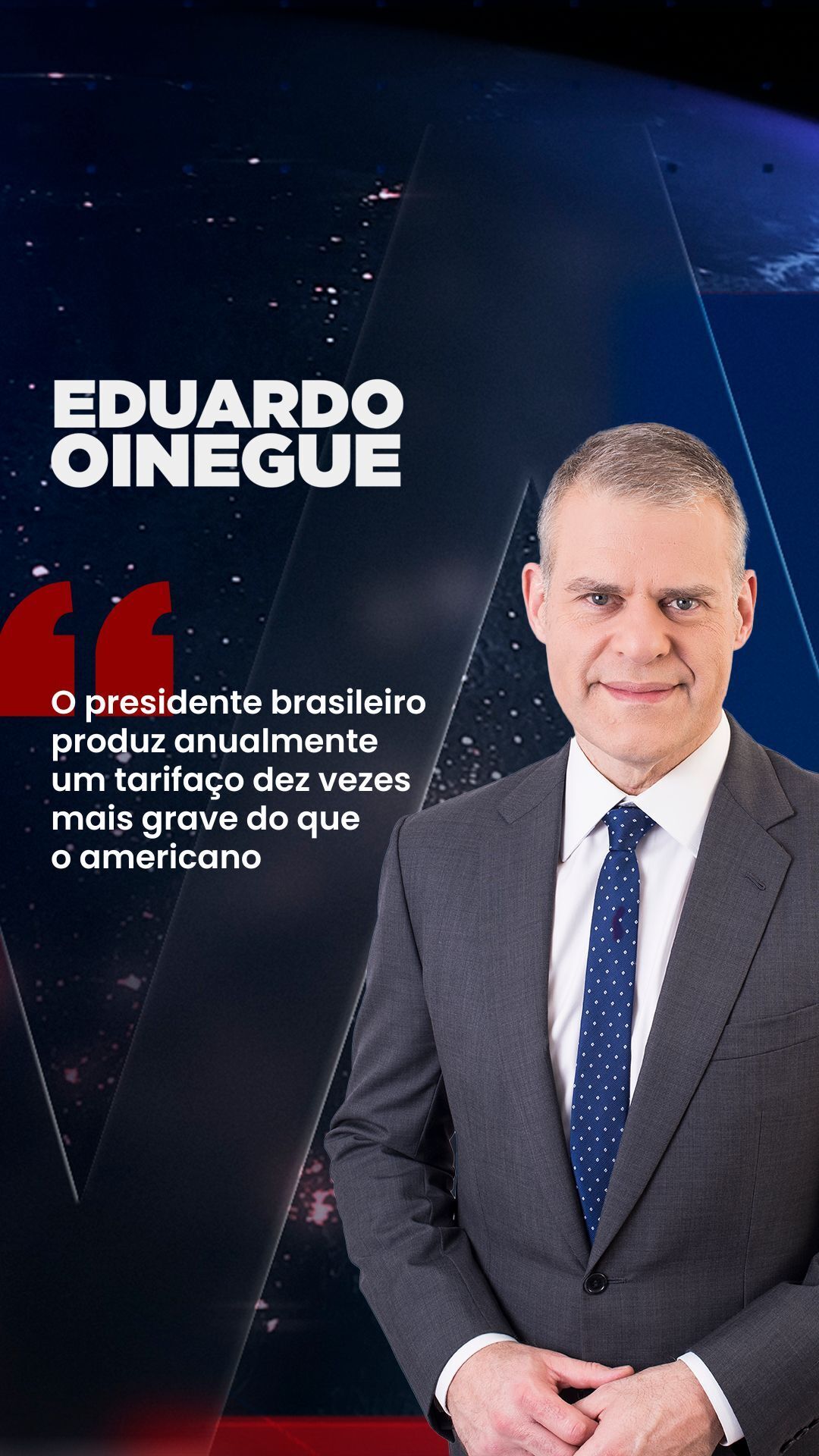 #Opinião | 🗣 @eoinegue analisa o estrago econômico causado por um presidente brasileiro pode ser até 10 vezes maior do que o feito por Donald Trump. Enquanto a taxação dos EUA pode tirar R$ 50 bilhões do PIB brasileiro, só as emendas parlamentares já custam isso. Soma desperdícios, juros altos e isenções, e o prejuízo ultrapassa os R$ 500 bilhões por ano. #BandNewsTV #Tarifaço #DonaldTrump