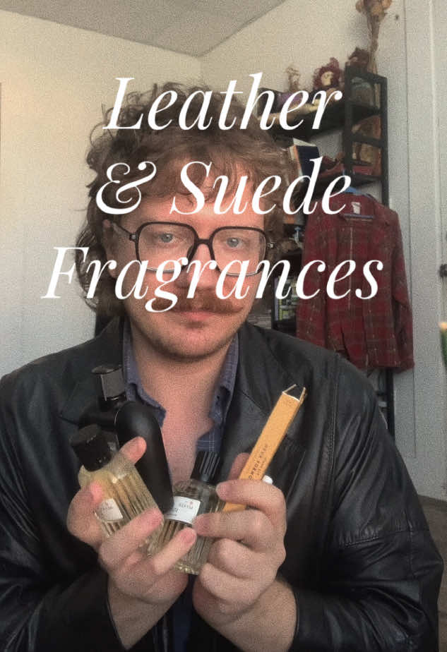 80s babies, cowboys, punks and queer folks, leather daddies and leather curious, let’s talk leather and suede (and body smells) 🖤  @TUNA and I had the same idea today! Go watch her video on leather fragrances for the summer (tho I think leather weather is all year round 😏) Mentioned: cowboy kash @Boy Smells, 1740 @Histoires de Parfums, Eldritch from pineward, stag and lover @The Maker, I’ll never learn from Pearfat, salt @scenttrunk (also not another cherry @fine’ry. and some random leather from Marshall’s) #fraghead #fragrancetiktok #nichefragrance #leathertok #leatherjacket 