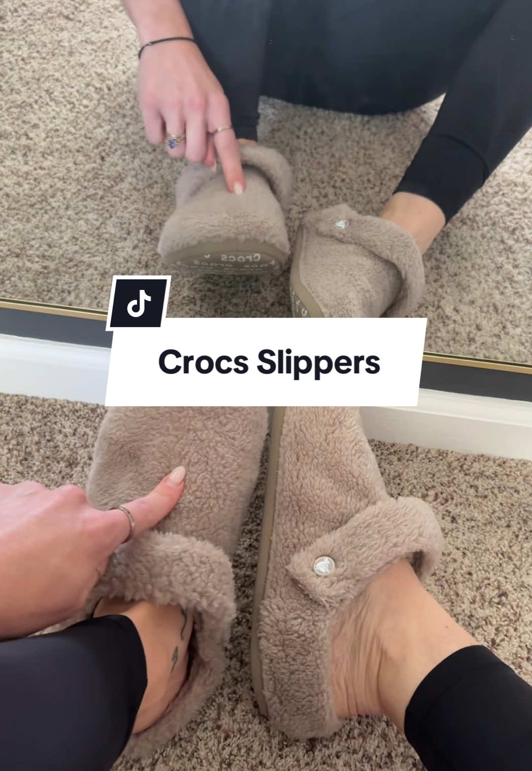 I’m so happy I could cry 😍 FINALLY! @Crocs #crocs #crocslippers #houseslippers #cozyseason #slipperstyle #cozyvibes 