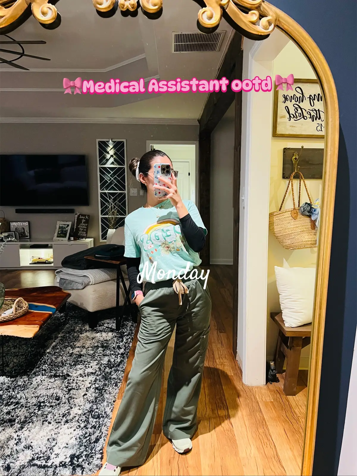 I’m going to miss wearing colorful colors during the week but at least I’ll have Friday to wear what I want 🌸 Inspo for medical assistants ootd 💗 @wearfigs  #medicalassistant#fyp#outfitinspo#healthcare#peds#wearfigs 