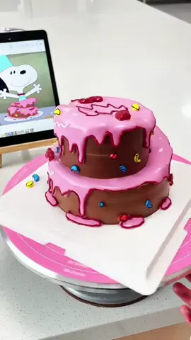 Remember the pink cake with sprinkles from SpongeBob? That’s vibe!#fyp #foryoupage #cutecake #cakedecorating #cartooncake