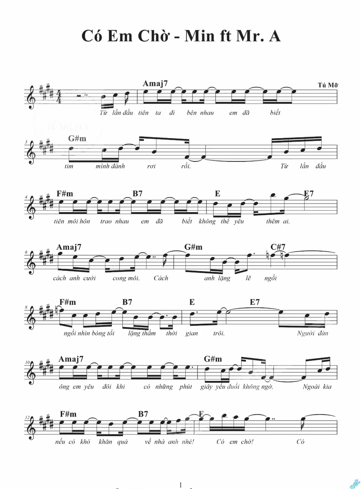 Có em chờ piano #sheet #piano #xuhuong
