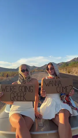 Hop in, we’re going Greek! T- 1 day until polish week begins✨ #alphaphi #asualphaphi #asu #asurecruitment #asu2029 #arizonastateuniversity inspo from our beautiful girls up north @alphaphinau 