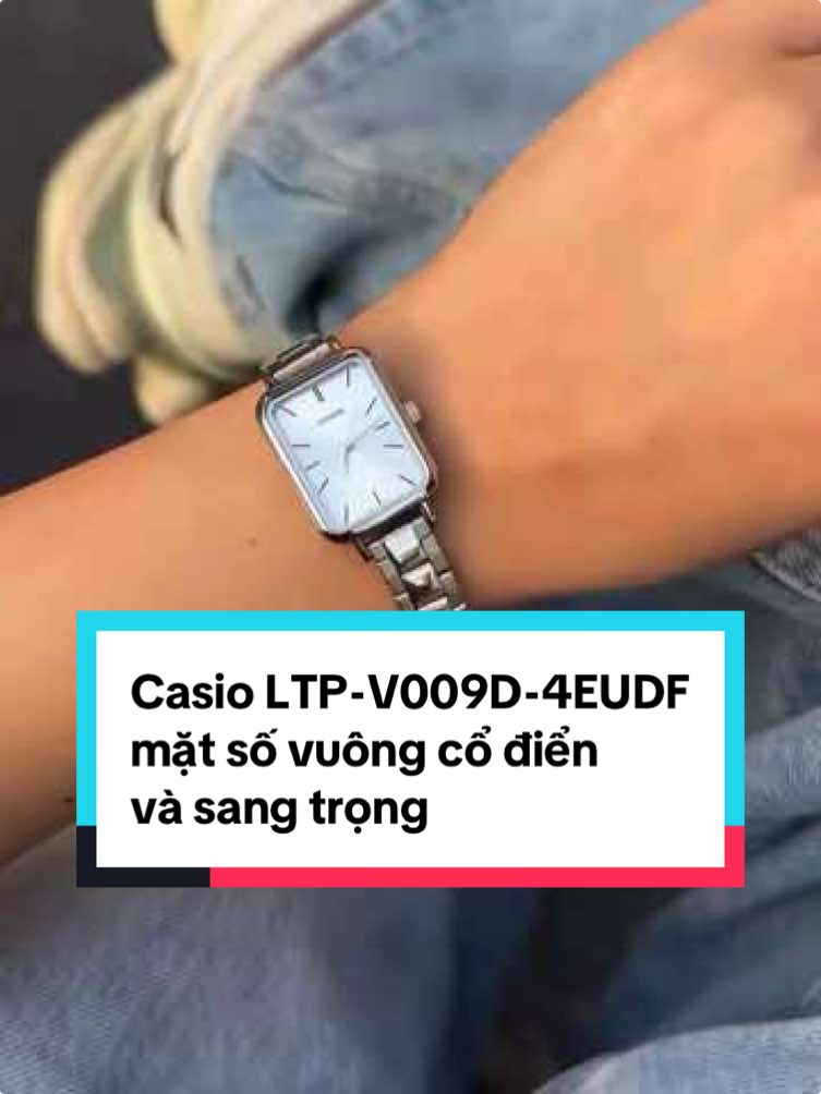 Đồng hồ Casio Nữ LTP-V009D-4EUDF mặt số vuông cổ điển và sang trọng#dongho #donghochinhhang #fridayshopping #casio