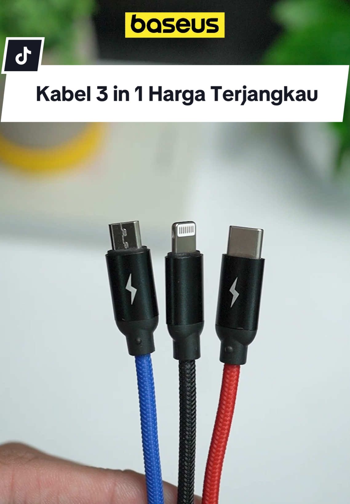 Yang mau lebih sat set langsung ke keranjang kuningnya ✅ #BaseusIndonesia #baseusidn #aksesoris #accessories #kabel #kabeldata #kabelcharger #fastcharger #fastchargeriphone #iphone #android 