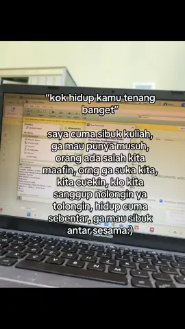 hidup tenang hatipun senang #mahasiswa #semesterakhir #skripsi #angkatan22 #fypage 