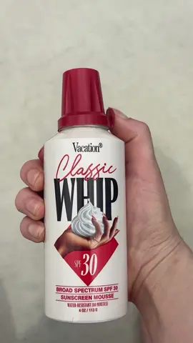 30spf Classic Whip Cream !   Body spf! If you’re acne prone I would not put this on your face but if you aren’t then go ahead!  @Vacation Inc. #classicwhipsunscreen #vacationspf #spf30 #freesamples 