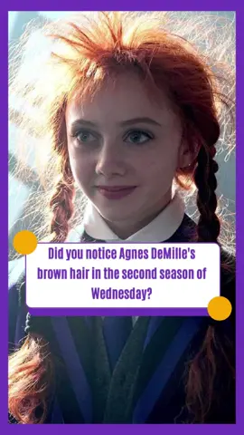 Did you notice Agnes DeMille's brown hair in the second season of Wednesday? No one realized that in order to completely replace Jenna Ortega, she made three spine-chilling sacrifices to ensure that she was the biggest winner of the entire series!#usa #fyp #celebrity #foryou #AgnesDeMille #JennaOrtega #Wednesday 