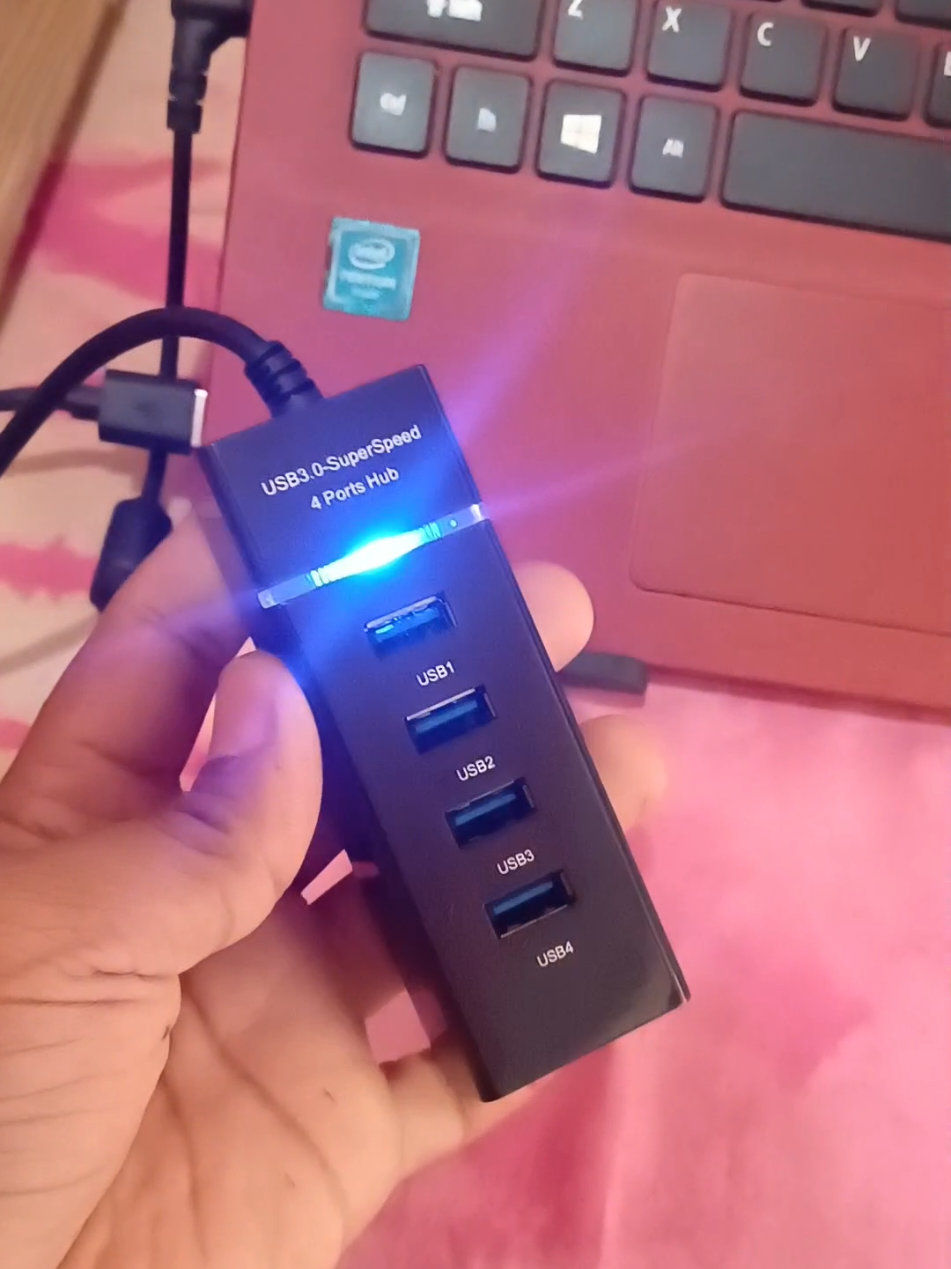 4-Ports 3.0 USB Hub for Laptop and Desktop #USB #Ports #USBHub 