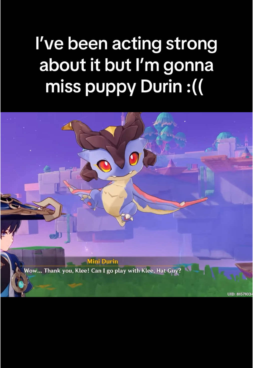 IM GONNA KILL MYSELFFFFF #GenshinImpact #durin #duringenshinimpact #minidurin #wanderer #wanderergenshinimpact #hatguy #hatguygenshinimpact 