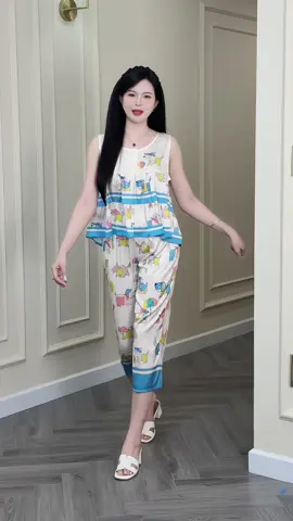 Đồ Bộ Lửng 9 Tấc Sát Nách Lụa latin #champhanreview #pijama 