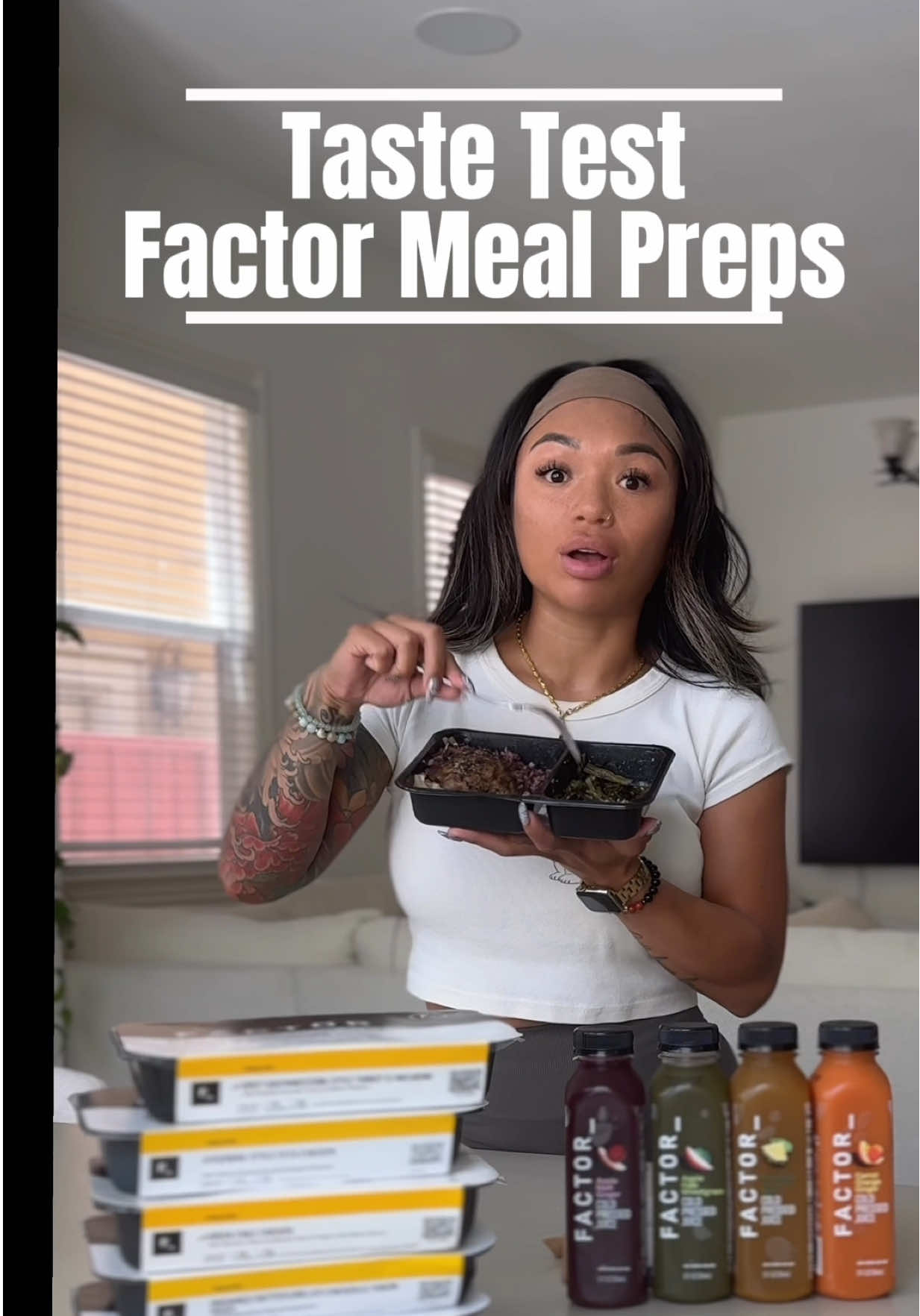 Taste Test 😋 One step closer to your goals. No time to cook? Choose @factormeals! Best meal prep ever - delivered to my door, ready in 3 minutes! Perfect after vacation when I was out of groceries. 50% off + free shipping on first meals with code “NPEN50”. Plus, 20% off next 5 meals!  #factorpartner #ad #factormeals #mealprep #Fitness #fyp