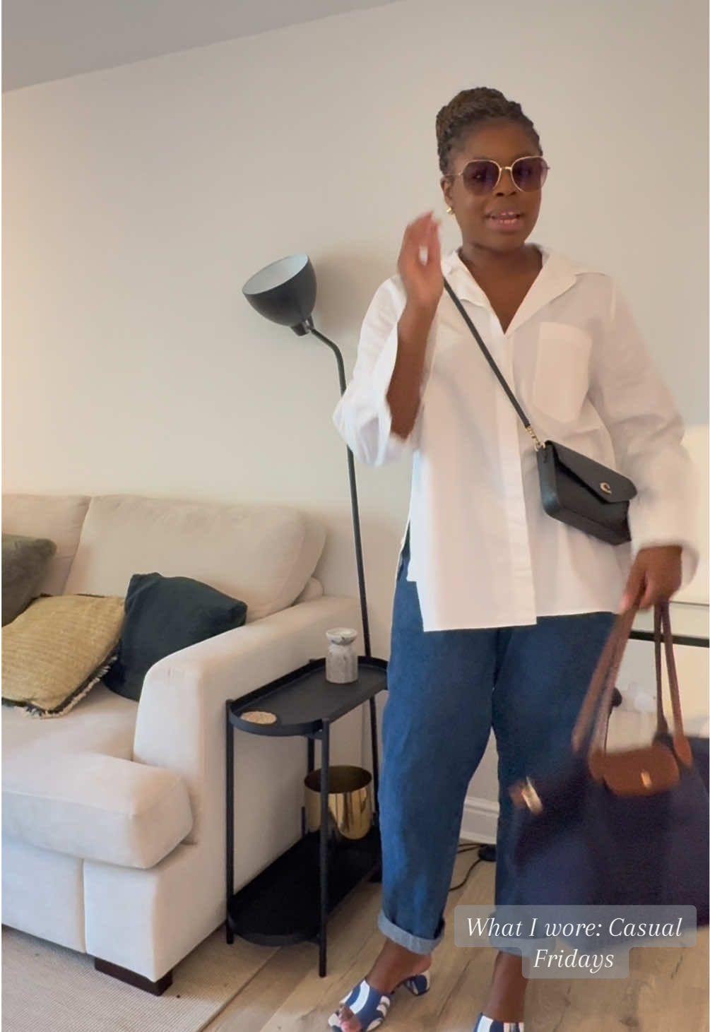 A white shirt + blue jeans will never not be a classic | #OOTD #whatiwore #styleinspo #blackgirlfashion #ukfashion 