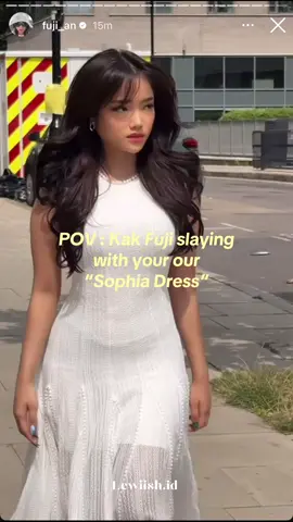 Kak Fuji Slaying with our Sophia Dress #lacedress #dressbrokat #partydress #dresskondangan #maxidress #fuji #dressfuji #whitedress 