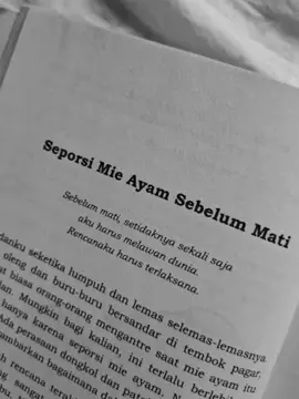 rencanaku harus terlaksana >sporsi mie ayam sebelum mati #fyp#novel#seporsimieayamsebelumnati#mieayam#fyp#novel#book 