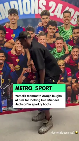 Lamine Yamal WHAT are those?! There is no escaping when you try rocking sparkly Timberlands, as Ronald Araújo can’t stop laughing at Yamal’s wardrobe choice.  #lamineyamal #yamal #ronaldaurajo #aurajo #barcelona #barcelonafc #fcbarcelona🔵🔴 #laliga #funnyfootball #football #SportsNews #metro #metrosport 