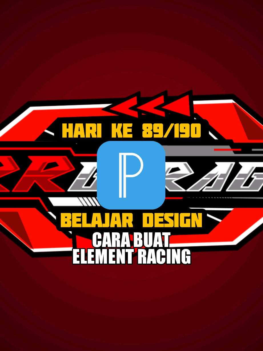 Hari ke 89 Cara Bikin Elemen Logo Racing #tutorial #design #pixellab #upcreator #designer #belajardesain #graphicdesign #designgraphic #elements 