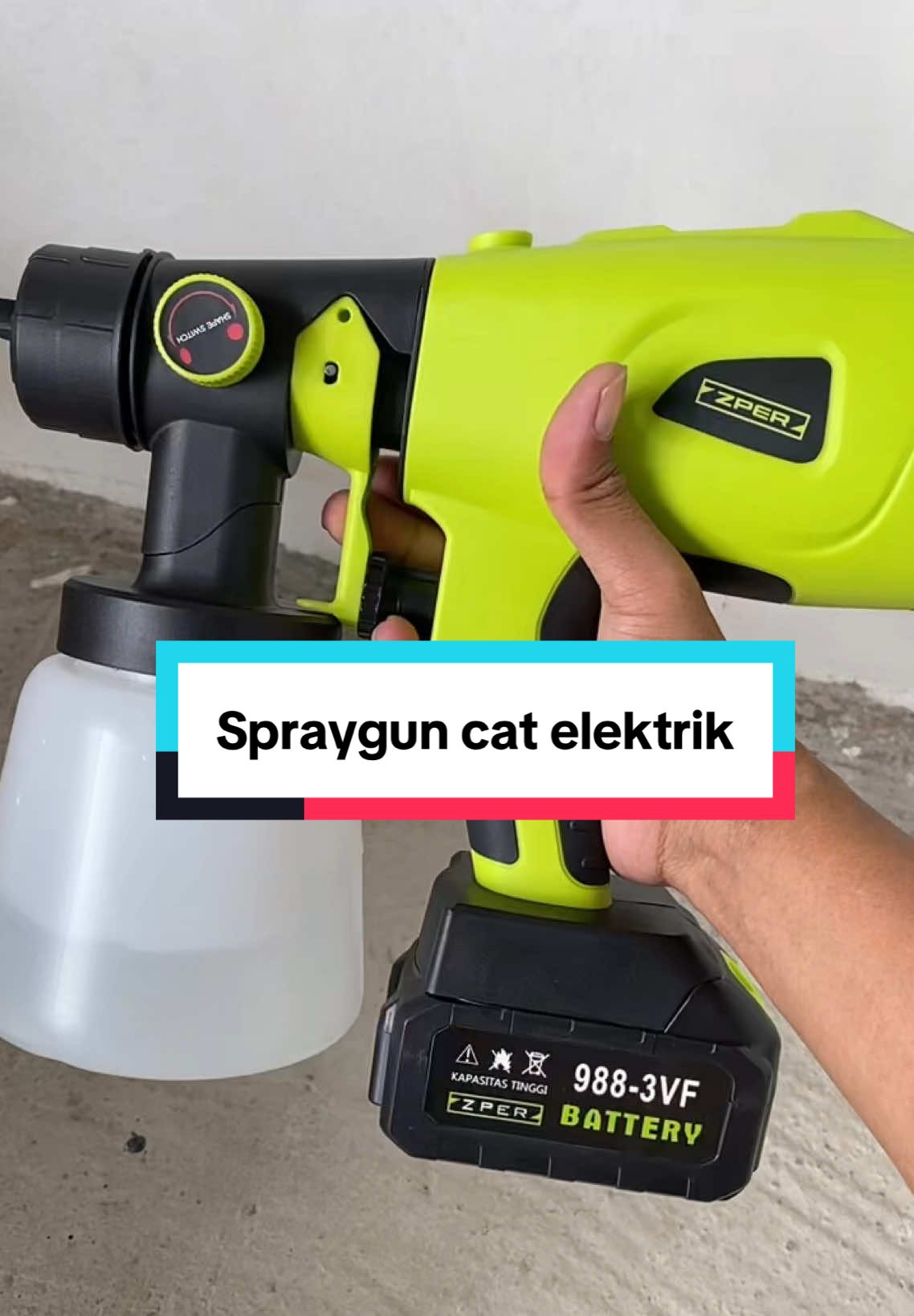 Spraygun cat elektrik portable harga terjangkau bisa untuk cat minyak bisa untuk cat air#spraypaint #spraygun #alatsemprotcat #cattembok 
