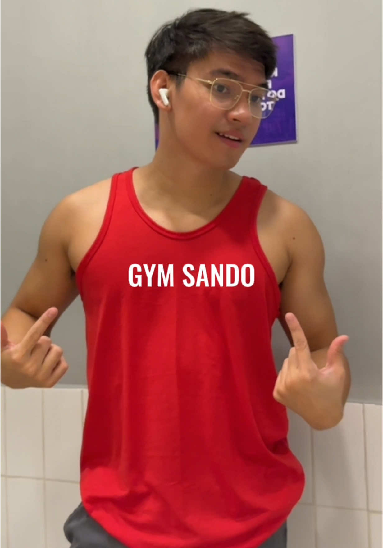 I really recommend this gym sando #gymsando #gymfit #gymoutfit #gymwear 