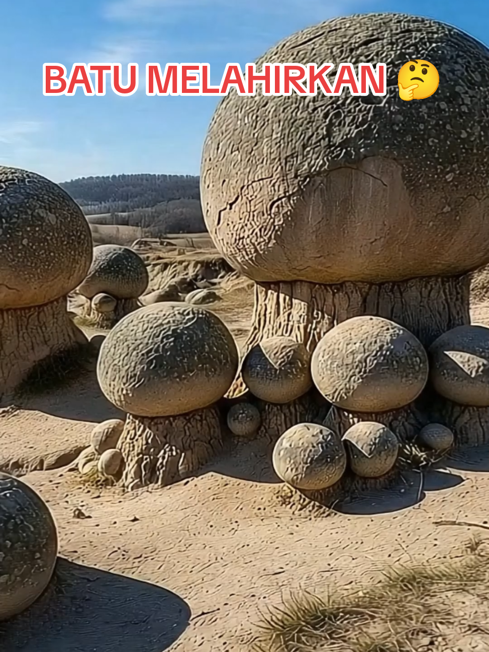 Trovants - Batu Hidup #nature #trovants #faktaunik #livingstone #keajaibanalam #rumania #shortvideo #shorts #reels #nature 