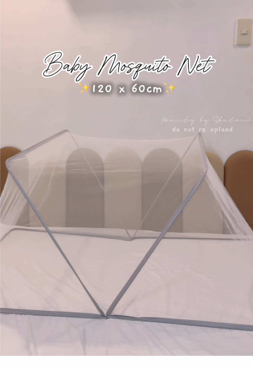 wala pa si baby pero may mosquito net na sya! Must buy nga naman kasi talaga to!☺️🫶🏻 Pwede sa kids up to 4 kasi sobrang laki nya😅 #mosquitonet #babymosquitonetfoldable #durable #kidsguard 