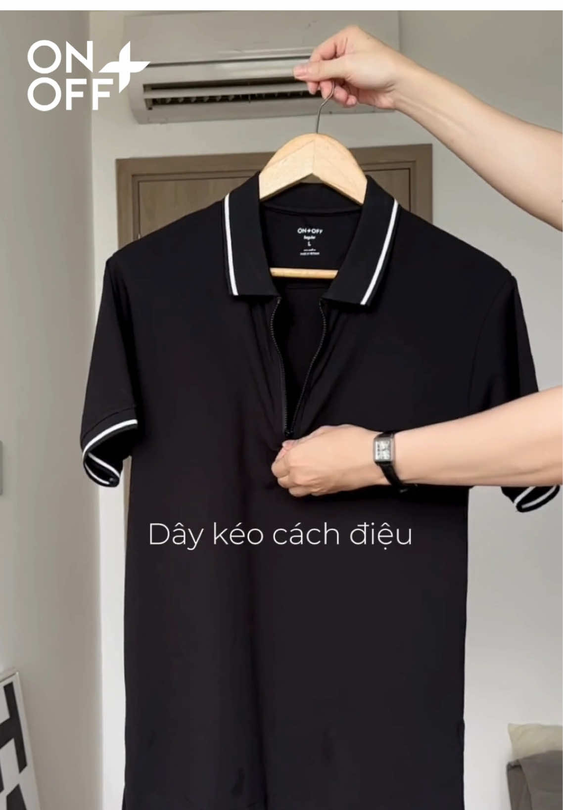 Trải nghiệm ngay áo Polo cổ khoá kéo của ONOFF: thoải mái, linh hoạt và đậm cá tính riêng ! #polo #onoff #aopolo #memmai #thoangmat 