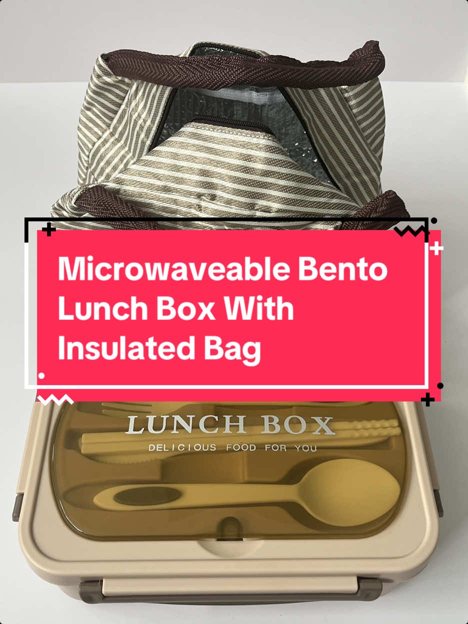 Lunch goals unlocked 🍱 #BentoLunchBox #CutleryAndChopsticks #InsulatedLunchBag #LunchBoxSet #TikTokMadeMeBuyIt #OnTheGoMeals 