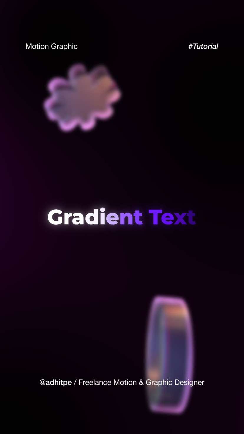 Gradient Text Tutorial (After Effect) #motiongraphics #aftereffects #graphicdesign #aftereffectsedits #tutorial #fyp 