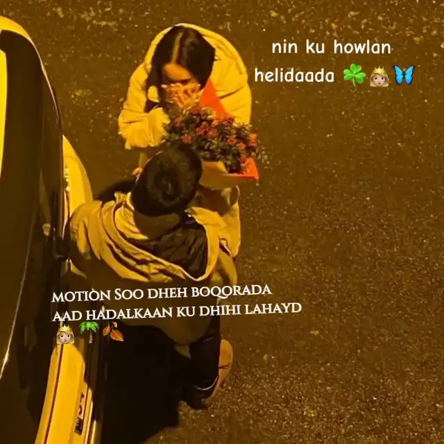 Nin ku Howlan helidada🫶🏼🌸💐 Hawen kle jeclan mayo🤌🏼🥺🧕🏼 Qofba tahy hankiyo beerka🌿😘💘 An ku tolay habaha dhiiga🫀🌹🌱 Humagaga oo muuqda🙌🏼🍃👸🏼 Hilaac kle ma eegayo💖👋🏼🍂 Wan ku han weynaday🌺🌴🦄 Adna harerta ii joogso🦕🌕🦋 Garabkeyga aad heyso🪐💕🧃 Ha u baneycyn cidlada Qaali🍂🌴😘 #jawibila🌊❤️🌴 #oraahyo #somalitiktok12 #puntlander🇸🇱 #somalilandtiktok💚🤍❤ 
