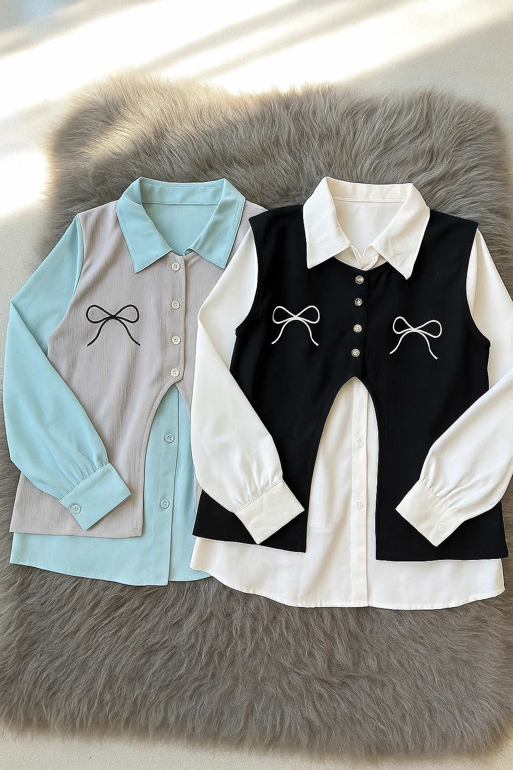 SF - Chen Chen Top Wanita Atasan Pita Bordir Plus Kemeja#bajuwanita #koreanstyle #kemejawanita #atasanwanita #baju #cewek #fyp #fyppppppppppppppppppppppp #foryou 