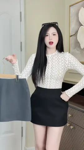 Chân váy ngắn đứng phom A #champhanreview 